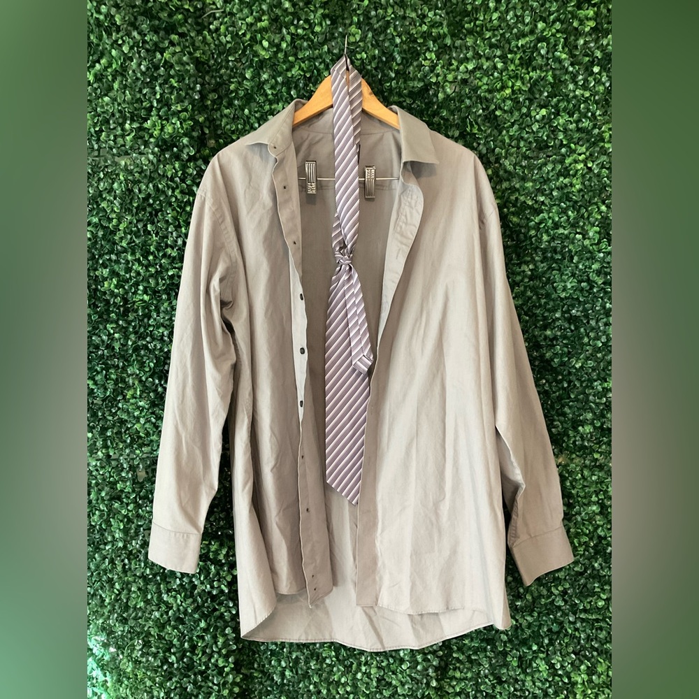 jf j.ferrar Men's Light Gray Shirt Jacket